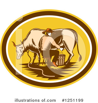 Milking Clipart #1251199 by patrimonio