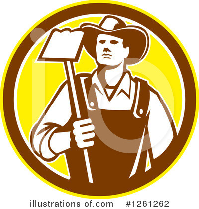 Royalty-Free (RF) Farmer Clipart Illustration by patrimonio - Stock Sample #1261262