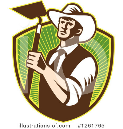 Royalty-Free (RF) Farmer Clipart Illustration by patrimonio - Stock Sample #1261765