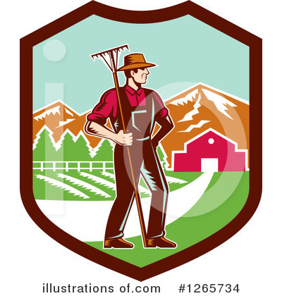 Royalty-Free (RF) Farmer Clipart Illustration by patrimonio - Stock Sample #1265734