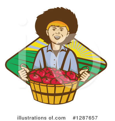 Royalty-Free (RF) Farmer Clipart Illustration by patrimonio - Stock Sample #1287657