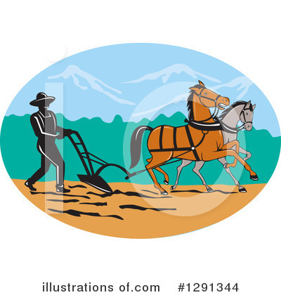 Royalty-Free (RF) Farmer Clipart Illustration by patrimonio - Stock Sample #1291344