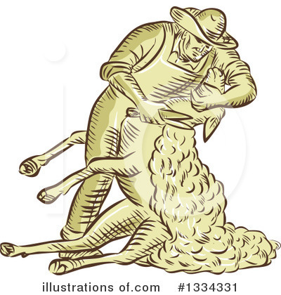 Royalty-Free (RF) Farmer Clipart Illustration by patrimonio - Stock Sample #1334331