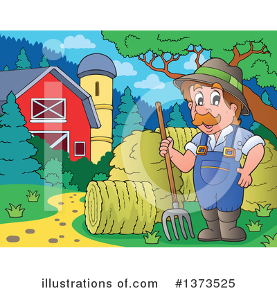 Royalty-Free (RF) Farmer Clipart Illustration by visekart - Stock Sample #1373525