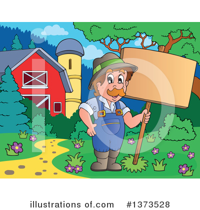 Royalty-Free (RF) Farmer Clipart Illustration by visekart - Stock Sample #1373528