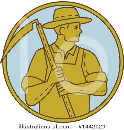 Royalty-Free (RF) Farmer Clipart Illustration by patrimonio - Stock Sample #1442020