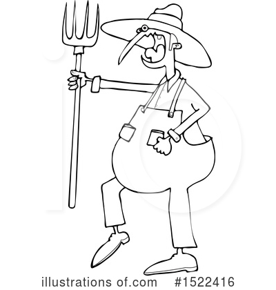 Royalty-Free (RF) Farmer Clipart Illustration by djart - Stock Sample #1522416