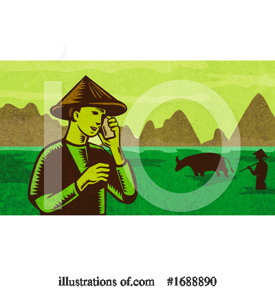 Royalty-Free (RF) Farmer Clipart Illustration by patrimonio - Stock Sample #1688890
