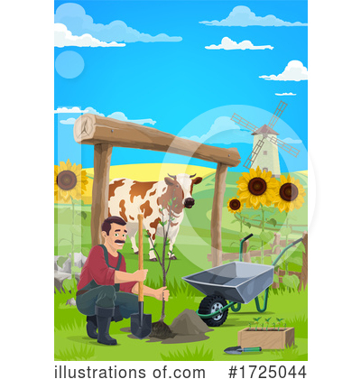 Royalty-Free (RF) Farmer Clipart Illustration by Vector Tradition SM - Stock Sample #1725044