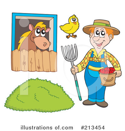 Royalty-Free (RF) Farmer Clipart Illustration by visekart - Stock Sample #213454
