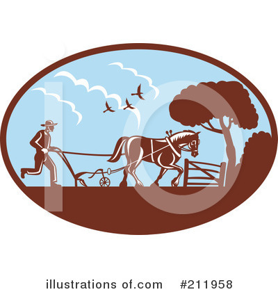 Royalty-Free (RF) Farming Clipart Illustration by patrimonio - Stock Sample #211958