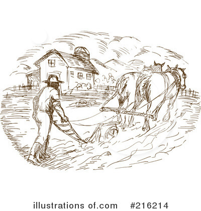 Royalty-Free (RF) Farming Clipart Illustration by patrimonio - Stock Sample #216214