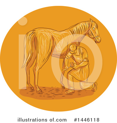 Royalty-Free (RF) Farrier Clipart Illustration by patrimonio - Stock Sample #1446118