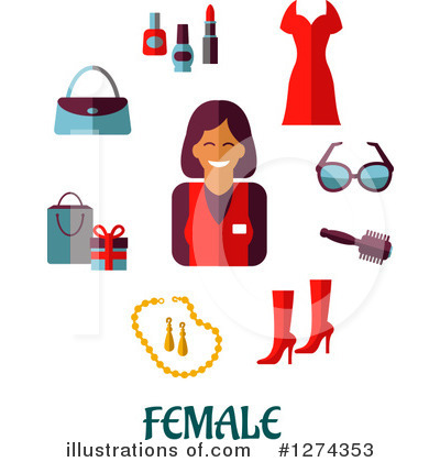 Royalty-Free (RF) Fashion Clipart Illustration by Vector Tradition SM - Stock Sample #1274353