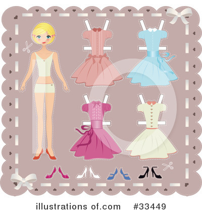 Paper Doll Clipart #33449 by Melisende Vector