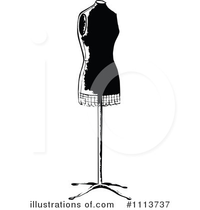 Royalty-Free (RF) Fashion Design Clipart Illustration by Prawny Vintage - Stock Sample #1113737