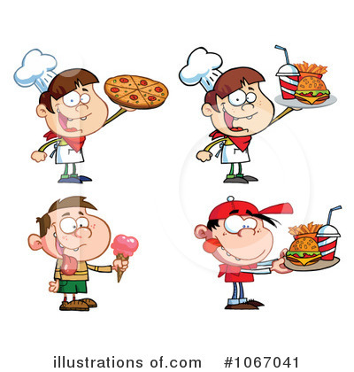 Royalty-Free (RF) Fast Food Clipart Illustration by Hit Toon - Stock Sample #1067041
