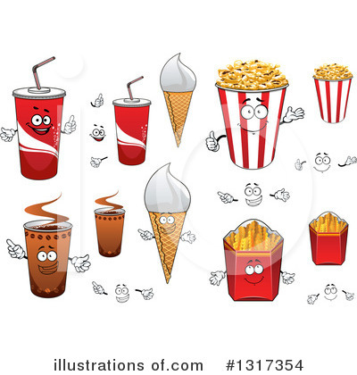 Royalty-Free (RF) Fast Food Clipart Illustration by Vector Tradition SM - Stock Sample #1317354