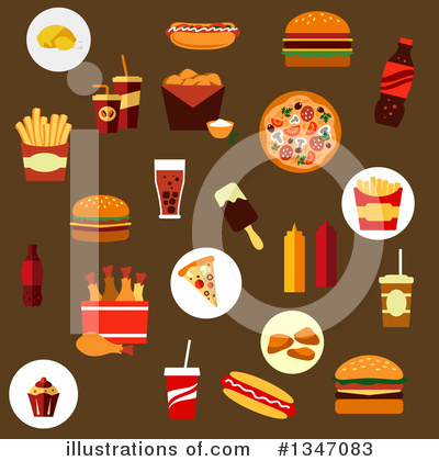 Royalty-Free (RF) Fast Food Clipart Illustration by Vector Tradition SM - Stock Sample #1347083