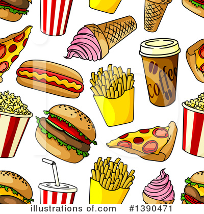 Royalty-Free (RF) Fast Food Clipart Illustration by Vector Tradition SM - Stock Sample #1390471
