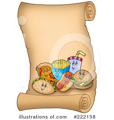 Royalty-Free (RF) Fast Food Clipart Illustration by visekart - Stock Sample #222158