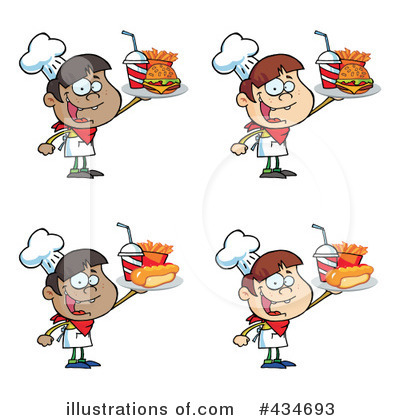 Royalty-Free (RF) Fast Food Clipart Illustration by Hit Toon - Stock Sample #434693