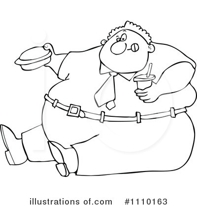 Royalty-Free (RF) Fat Man Clipart Illustration by djart - Stock Sample #1110163