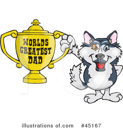 Husky Clipart #45167 by Dennis Holmes Designs