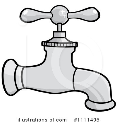 Royalty-Free (RF) Faucet Clipart Illustration by Hit Toon - Stock Sample #1111495