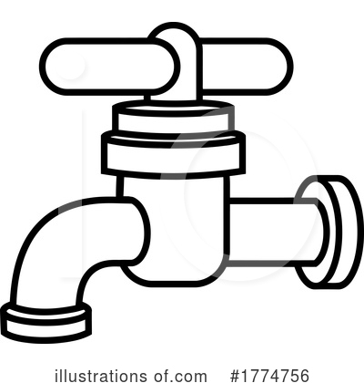 Royalty-Free (RF) Faucet Clipart Illustration by Hit Toon - Stock Sample #1774756
