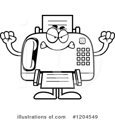 Fax Machine Clipart #1204549 by Cory Thoman