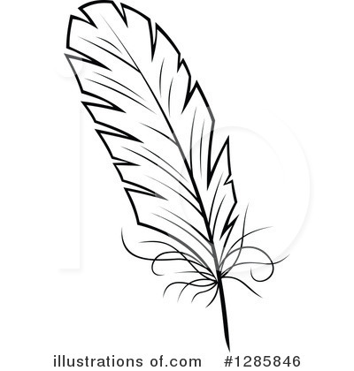 Royalty-Free (RF) Feather Clipart Illustration by Vector Tradition SM - Stock Sample #1285846