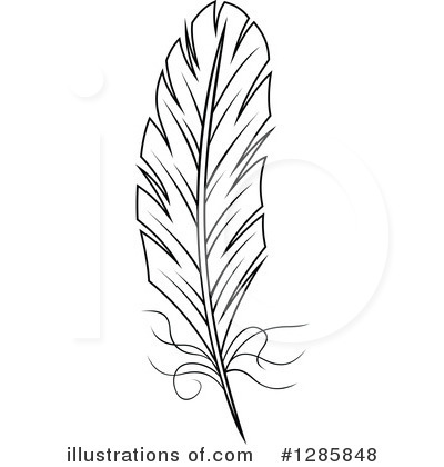 Royalty-Free (RF) Feather Clipart Illustration by Vector Tradition SM - Stock Sample #1285848