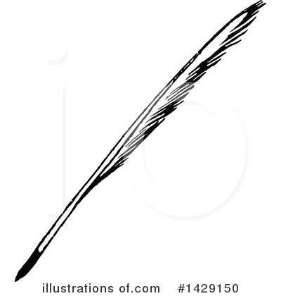 Royalty-Free (RF) Feather Quill Clipart Illustration by Prawny Vintage - Stock Sample #1429150