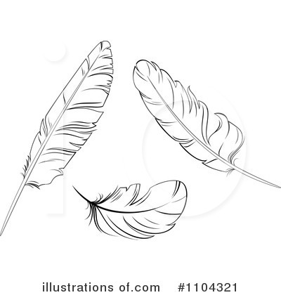 Royalty-Free (RF) Feathers Clipart Illustration by Vector Tradition SM - Stock Sample #1104321