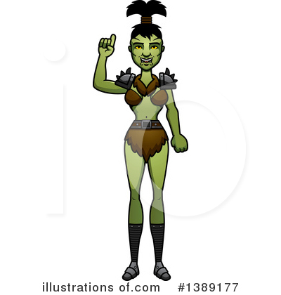 Royalty-Free (RF) Female Orc Clipart Illustration by Cory Thoman - Stock Sample #1389177