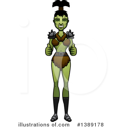 Royalty-Free (RF) Female Orc Clipart Illustration by Cory Thoman - Stock Sample #1389178