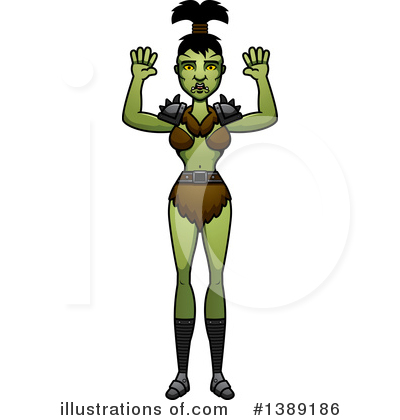 Female Orc Clipart #1389186 by Cory Thoman