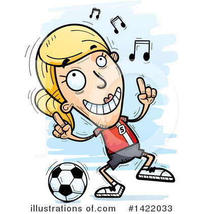 Female Soccer Player Clipart #1422033 by Cory Thoman
