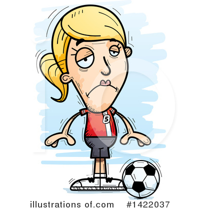 Royalty-Free (RF) Female Soccer Player Clipart Illustration by Cory Thoman - Stock Sample #1422037