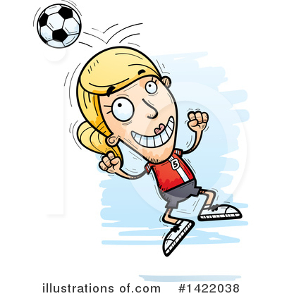 Royalty-Free (RF) Female Soccer Player Clipart Illustration by Cory Thoman - Stock Sample #1422038