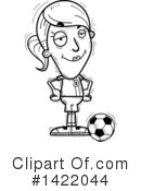 Female Soccer Player Clipart #1422044 by Cory Thoman