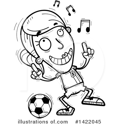 Female Soccer Player Clipart #1422045 by Cory Thoman