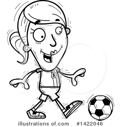 Female Soccer Player Clipart #1422046 by Cory Thoman