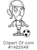 Female Soccer Player Clipart #1422048 by Cory Thoman