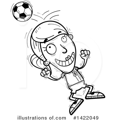 Royalty-Free (RF) Female Soccer Player Clipart Illustration by Cory Thoman - Stock Sample #1422049