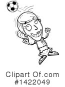 Female Soccer Player Clipart #1422049 by Cory Thoman