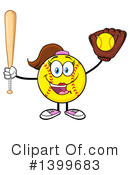 Female Softball Clipart #1399683 by Hit Toon