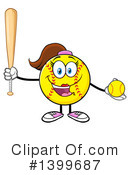 Female Softball Clipart #1399687 by Hit Toon