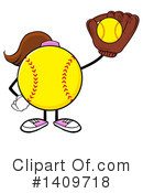 Female Softball Clipart #1409718 by Hit Toon